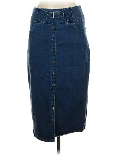 Pre-owned Gracia Denim Skirt In Blue
