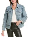 Gracia Spangled Denim Jacket In Blue