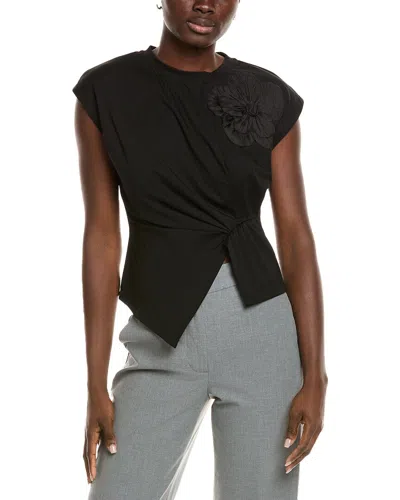 GRACIA DRAPED CINCHED SIDE T-SHIRT