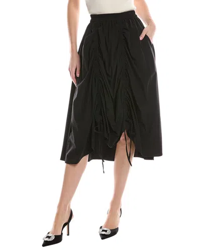 Gracia Drawstring Gathered Skirt In Black