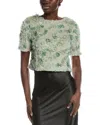 Gracia Embellished Top In Green