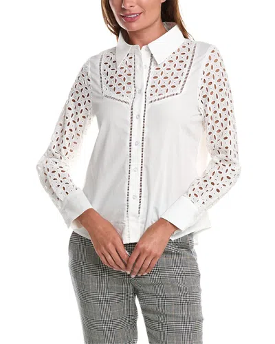 Gracia Embroidered Shirt In White