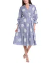 Gracia Embroidered Tiered Midi Dress