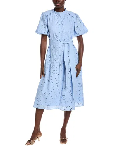 Gracia Eyelet A-line Dress In Multi