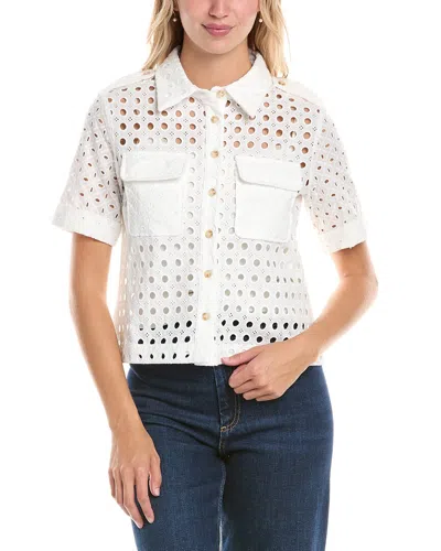Gracia Eyelet Embroidery Blouse In White