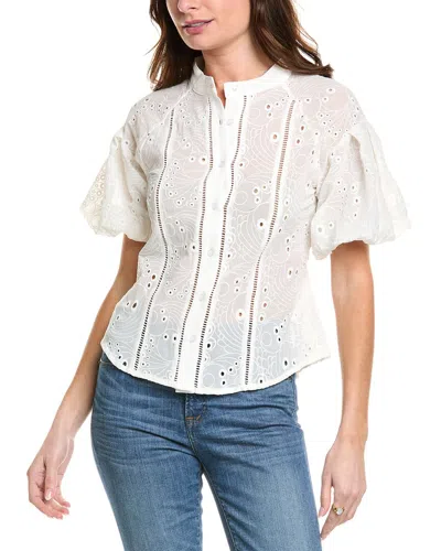 GRACIA GRACIA EYELET TOP