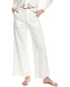 Gracia Eyelet Wide Leg Trouser In White
