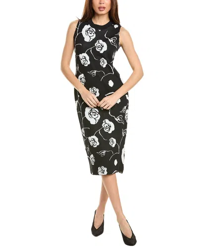Gracia Fitted Midi Dress In Black