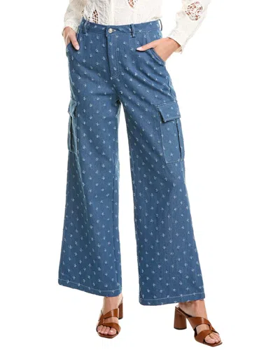 GRACIA GRACIA FLAP POCKETS DENIM CARGO PANT