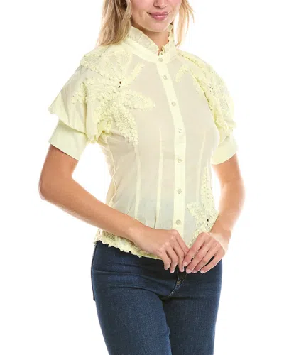Gracia Floral Blouse In Yellow