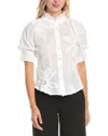Gracia Floral Blouse In White