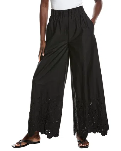 Gracia Floral Lace Embroidered Pant In Multi