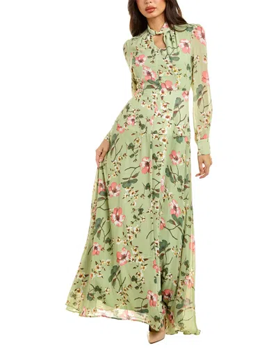 Gracia Floral Maxi Dress In Green