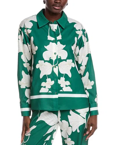 Gracia Floral Print Shirt In Green
