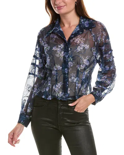 Gracia Floral Shirt In Navy