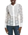 Gracia Floral Top In White