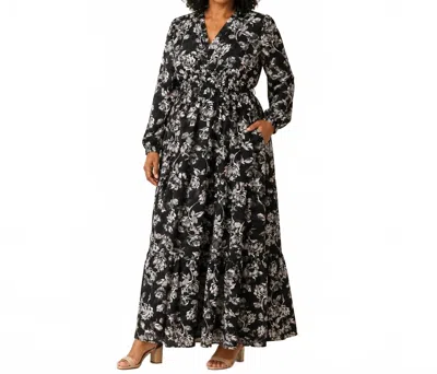 Gracia Floria Maxi Dress In Black