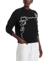 GRACIA FLOWER EMBROIDERED SWEATER