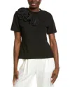 Gracia Flower T-shirt In Black