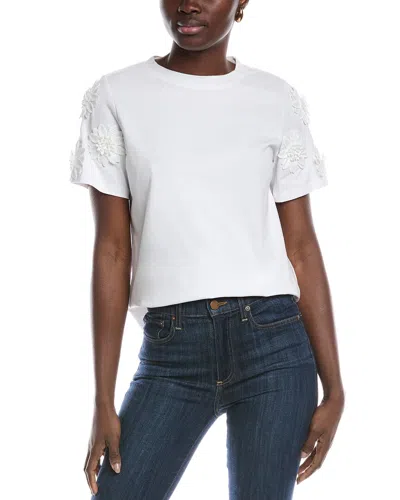 Gracia Flower T-shirt In White