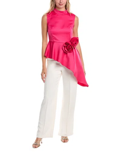 Gracia Flower Top In Pink