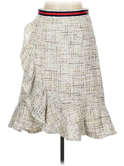 Pre-owned Gracia Formal Skirt In White