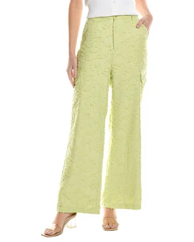 Gracia Fringe Pattern Cargo Pant In Green