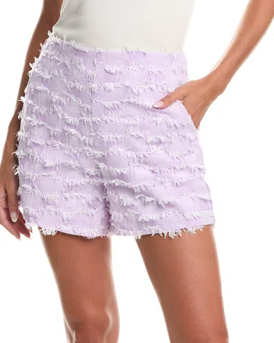 Gracia Fuzzy Fringe Short In Purple