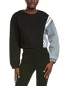 Gracia Garnished Denim Tracksuit Sweatshirt In Multi