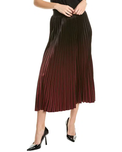 Gracia Gradient Pleated Velvet Skirt In Purple