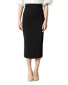Gracia High Waist Fitted Skirt In Black In Black