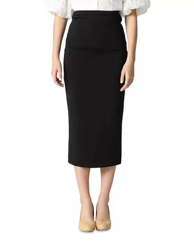 Gracia High Waist Fitted Skirt In Black