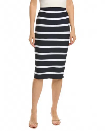 Gracia High Waist Fitted Skirt In Black/white