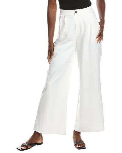 Gracia High Waist Wide Leg Dress Pant In White
