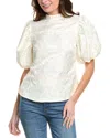 Gracia Jacquard Blouse In White