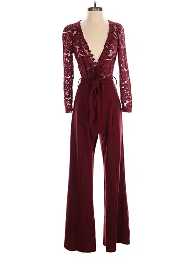 Pre-owned Gracia Jumpsuit In Burgundy