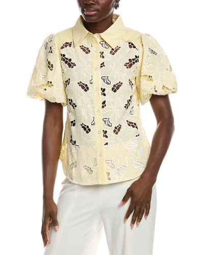 Gracia Lace Body Shirt In Yellow