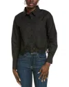 Gracia Lace Hem Button-down Shirt
