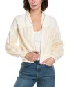 Gracia Lace Print Linen-blend Jacket In Neutral