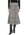 Gracia Leopard Print Midi A-line Skirt In Animal Print