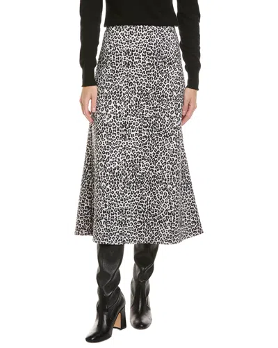Gracia Leopard Print Midi A-line Skirt In Animal Print