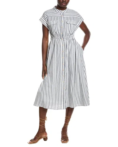 Gracia Linen-blend A-line Dress In White