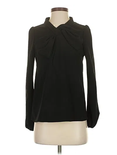 Pre-owned Gracia Long Sleeve Blouse In Black