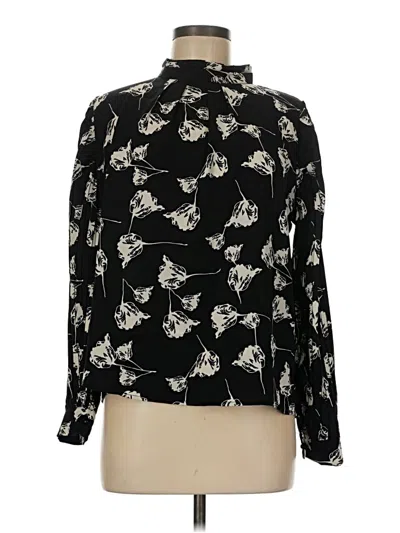 Pre-owned Gracia Long Sleeve Blouse In Black