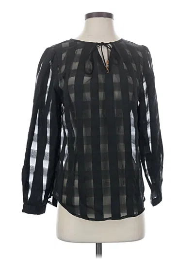 Pre-owned Gracia Long Sleeve Blouse In Black
