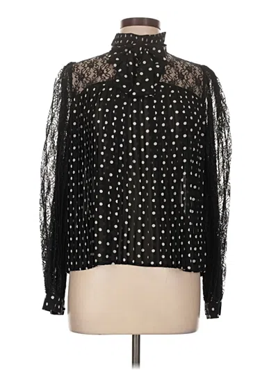 Pre-owned Gracia Long Sleeve Blouse In Black