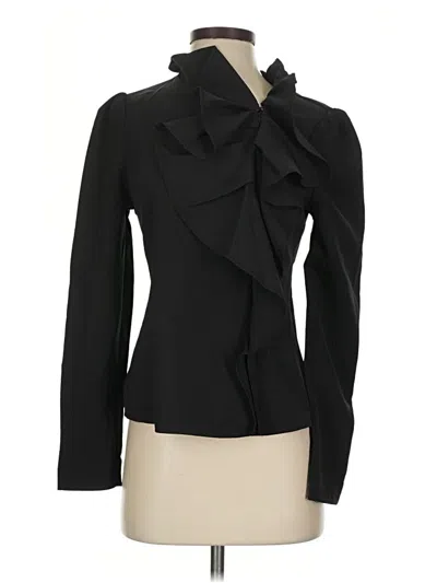 Pre-owned Gracia Long Sleeve Blouse In Black