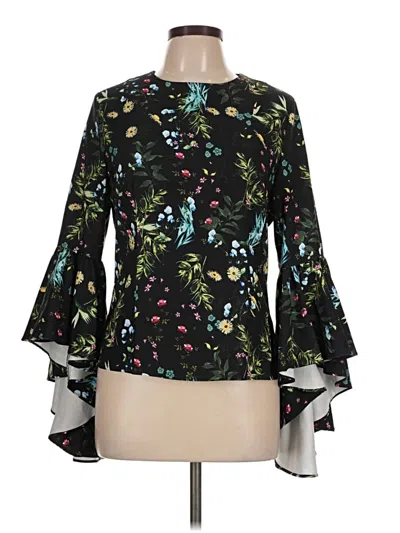 Pre-owned Gracia Long Sleeve Blouse In Black