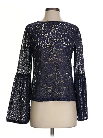 Pre-owned Gracia Long Sleeve Blouse In Blue