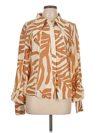Gracia Long Sleeve Blouse In Brown